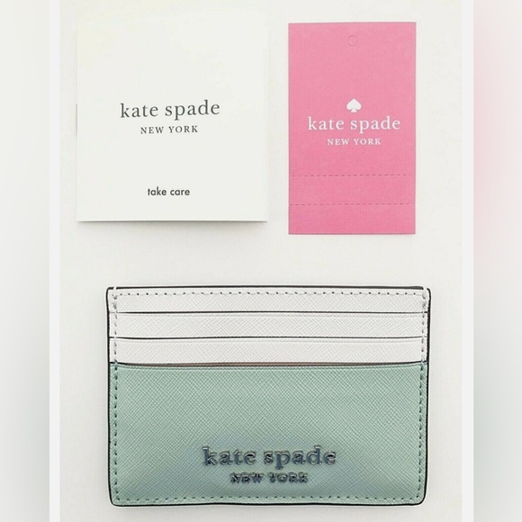 NWT $69 Kate Spade Cameron Small Slim Card Holder in Spring Meadow - Picture 1 of 3